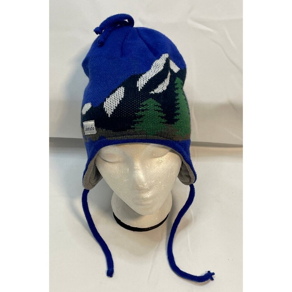 Colorado knit beanie hat cap unisex one size blue